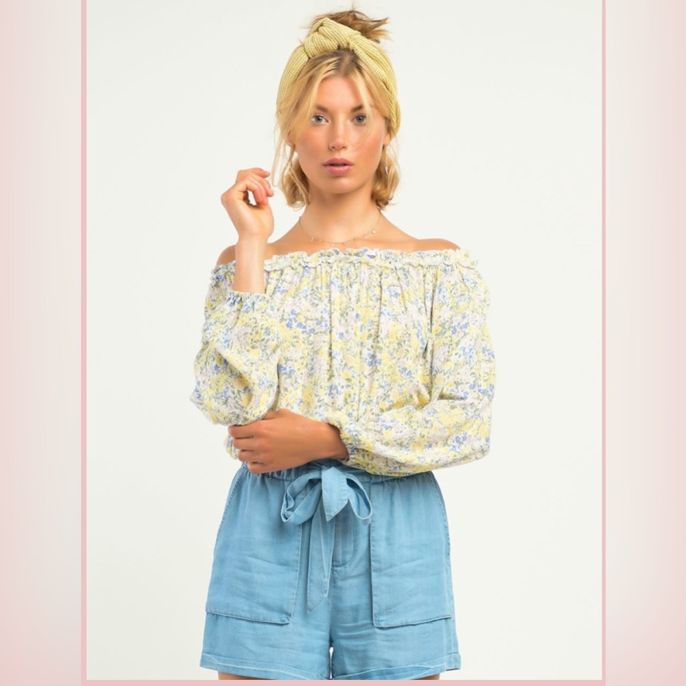 Dex On Or Off Shoulder Floral Blouse